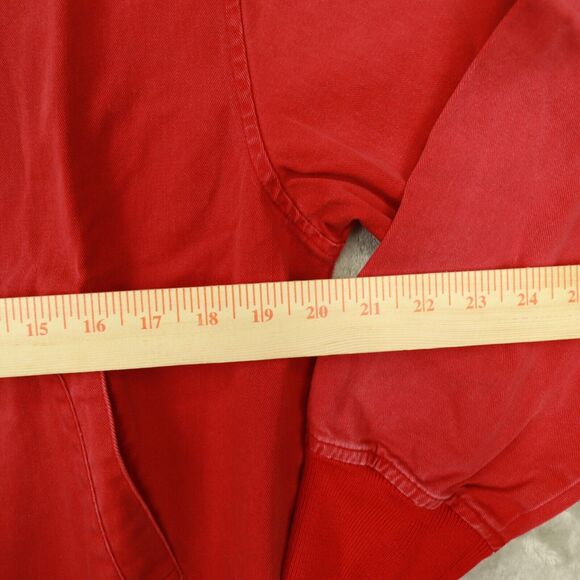 Ralph Lauren Vintage Men's Red Zip Up Denim Jacket size Small - Picture 4 of 9